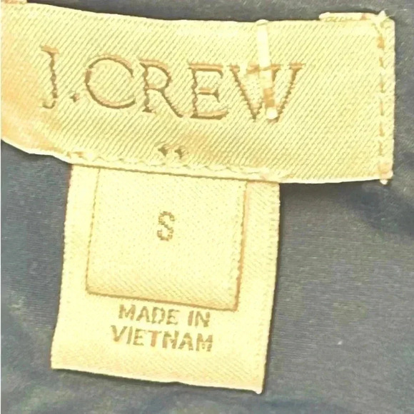 J.CREW ivory quilted Down feathers puffer vest womens Size Small Blue - Picture 5 of 8